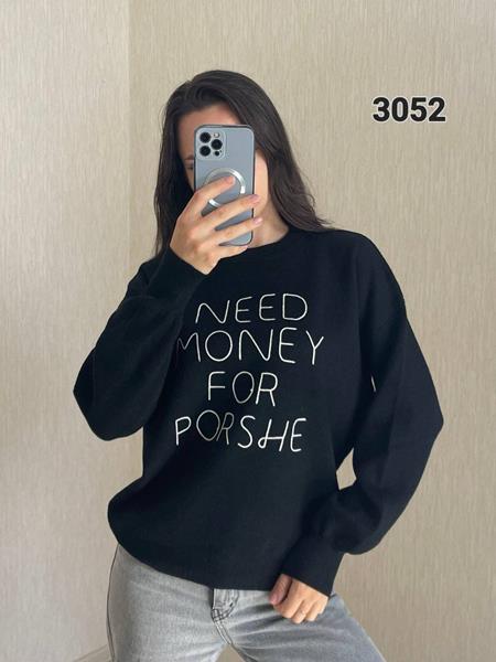 Свитер FSN (46-50) 3052 black (зима)