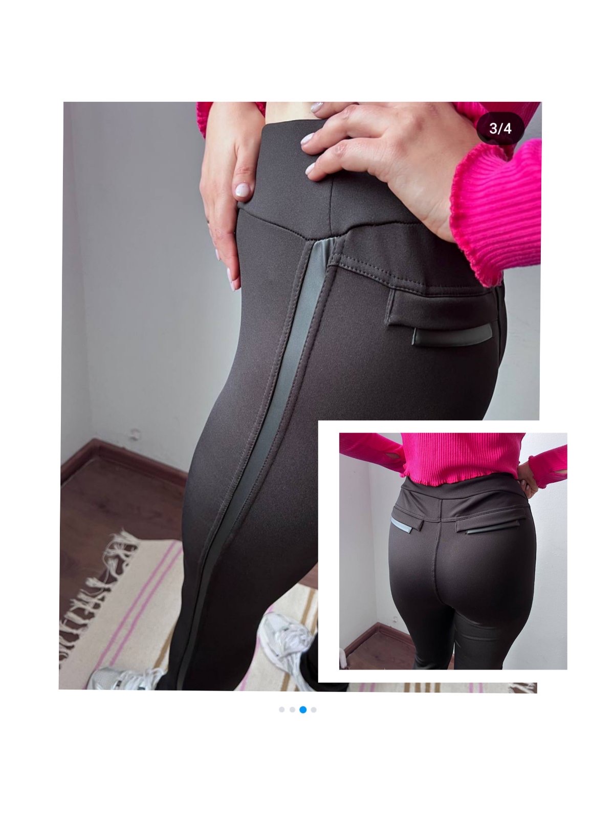 Лосины Sport style (S-XL) 7146 black (зима)