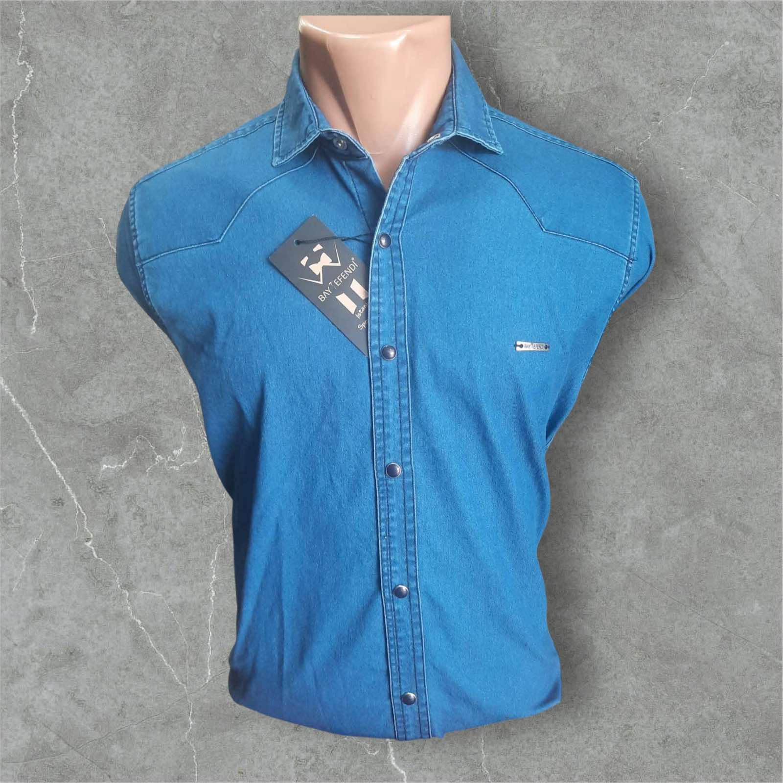 Рубашка Mary Poppins (S-2XL) 6770 l.blue (зима)