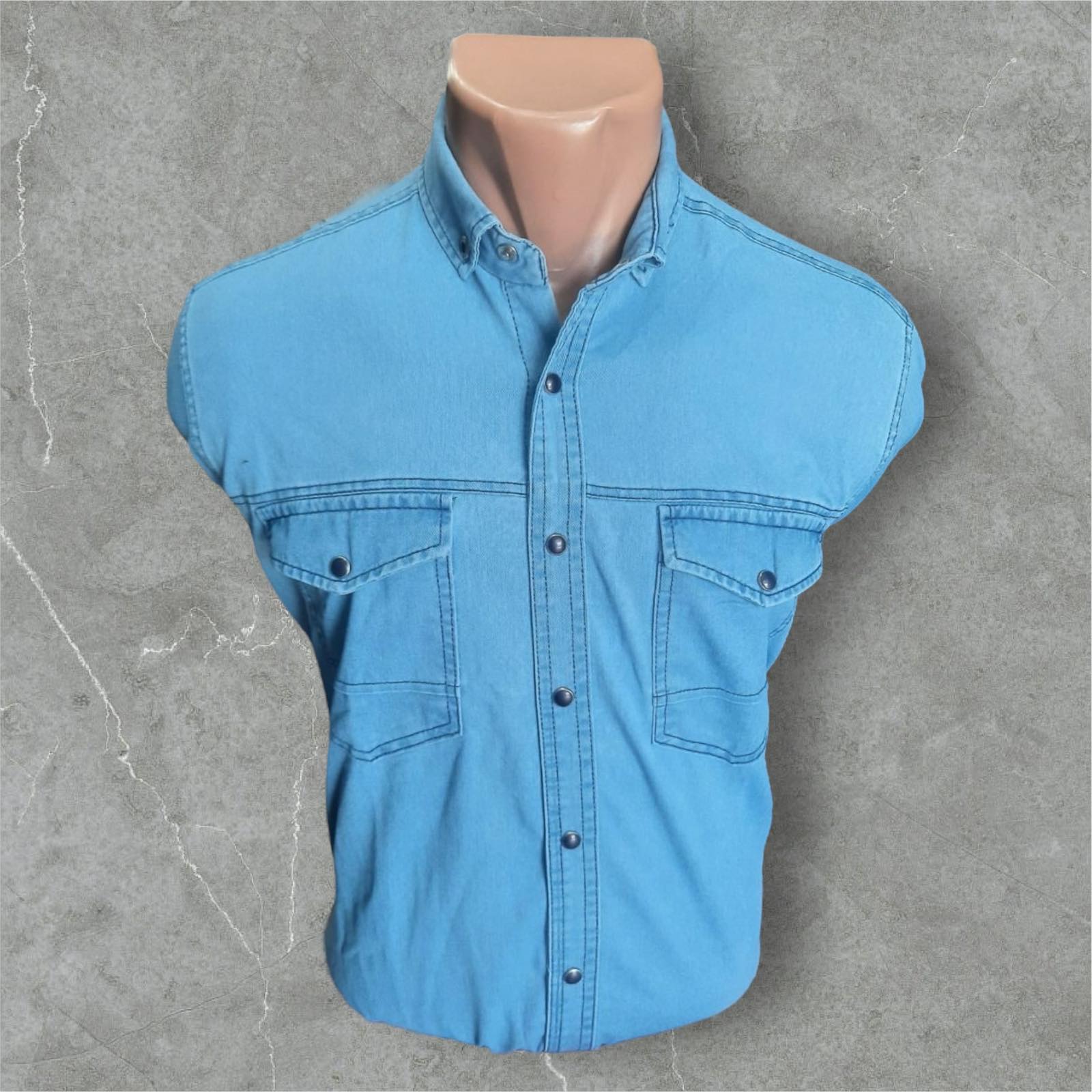 Рубашка Mary Poppins (S-2XL) 6772 l.blue (зима)