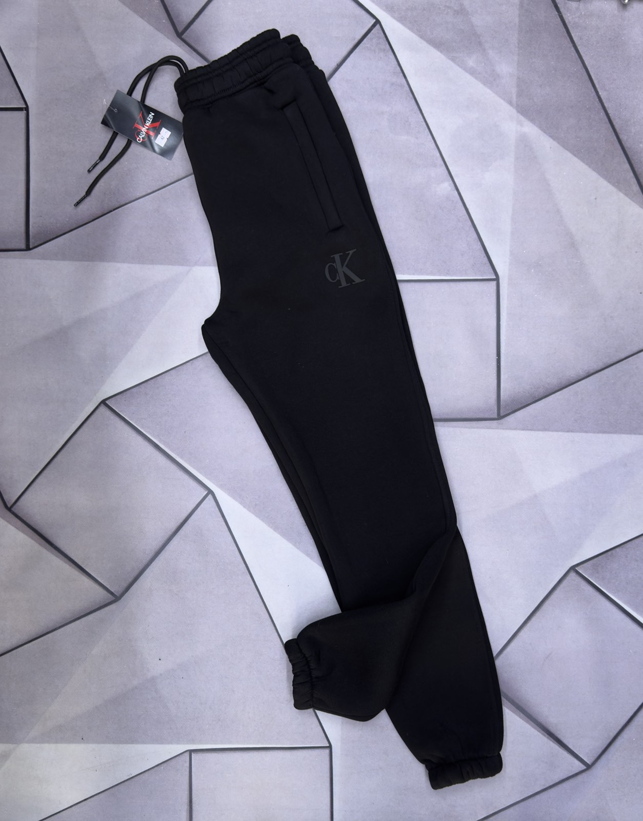 Штаны спорт Rassul (S-2XL) 66032 black (зима)