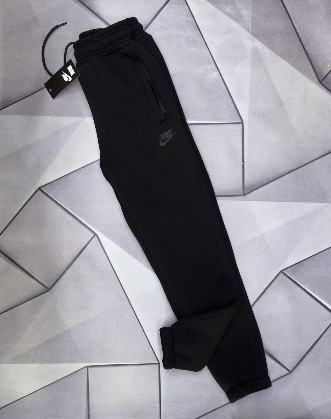 Штаны спорт Rassul (S-2XL) 66033 black (зима)