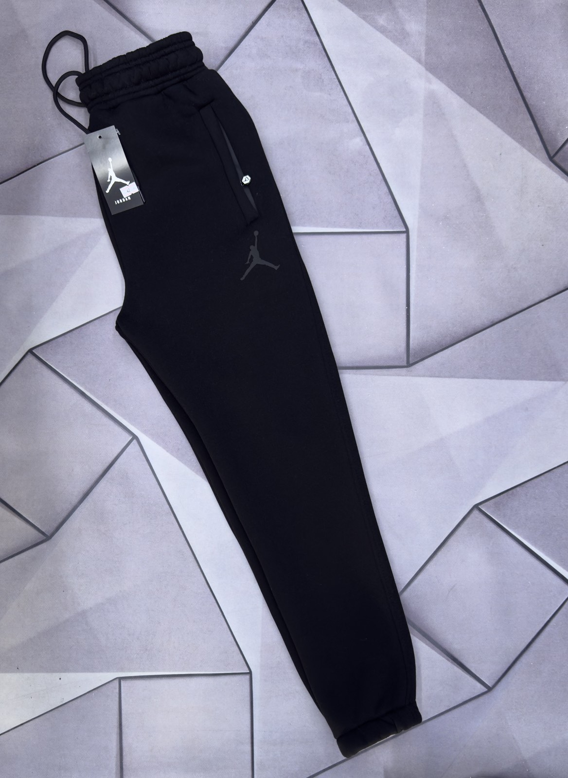 Штаны спорт Rassul (S-2XL) 66036 black (зима)