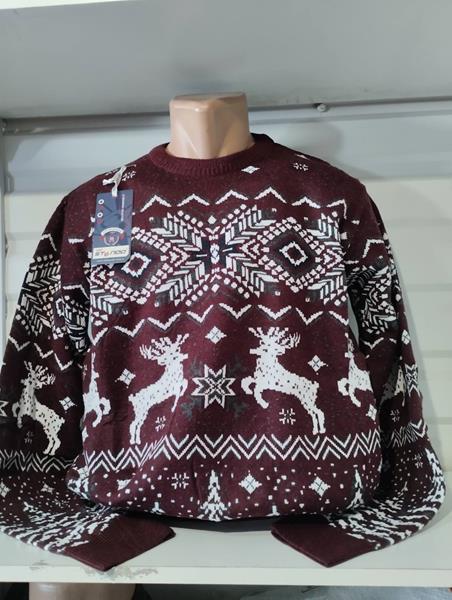 Свитер Panda (3XL-5XL) 1445 wine (зима)