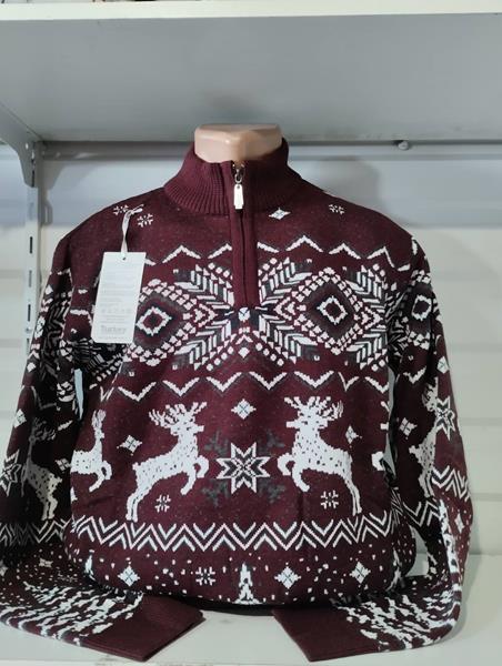 Свитер Panda (3XL-5XL) 1449 wine (зима)