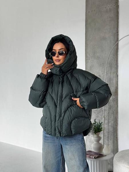 Пуховик Trend (S-M) 2503 green (зима)