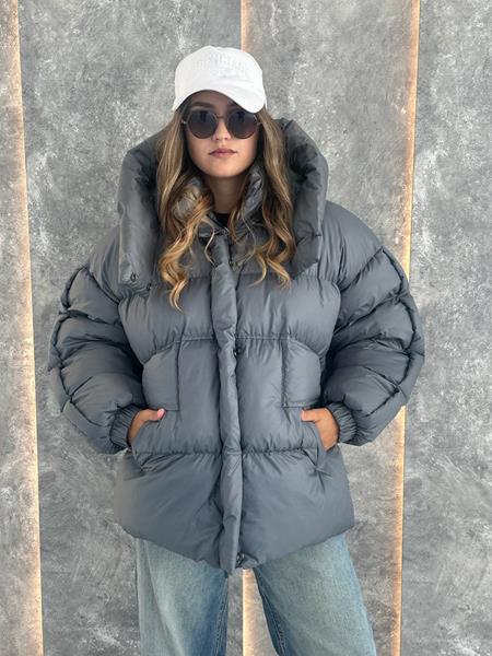 Пуховик Trend (S-M) 3520 grey (зима)