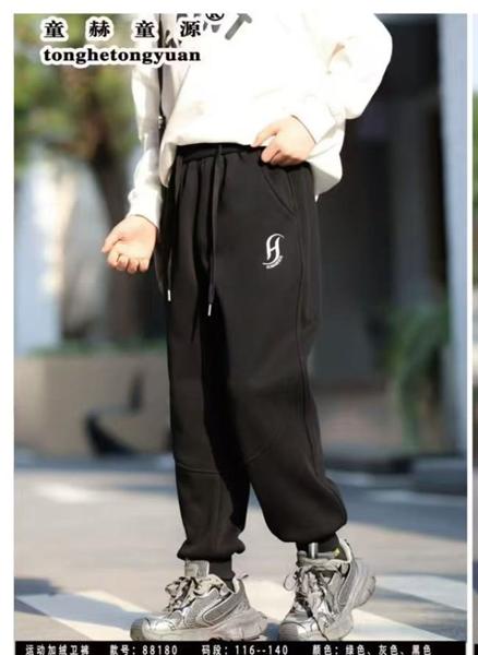 Штаны спорт Delfinka (116-140) 81180 black (зима)