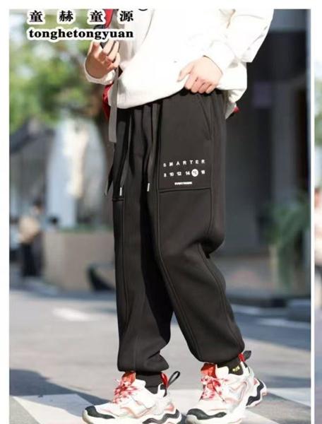 Штаны спорт Delfinka (116-140) 88210 black (зима)