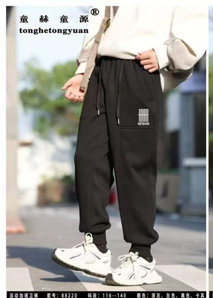 Штаны спорт Delfinka (116-140) 88220 black (зима)