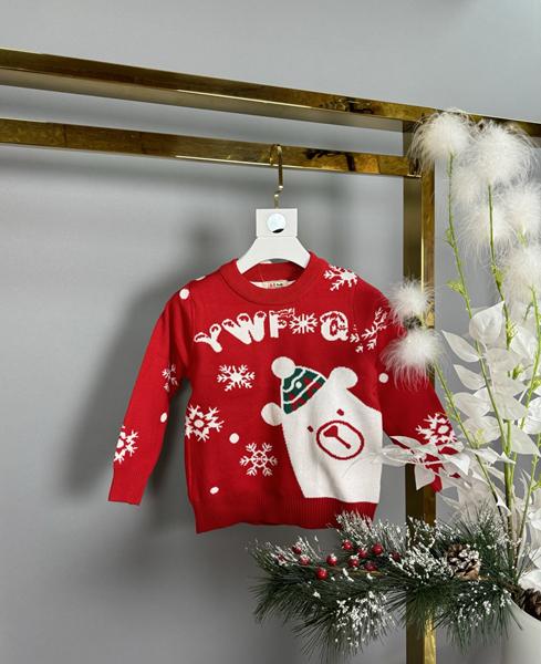 Свитер Delfinka (98-122) 9010 red (зима)