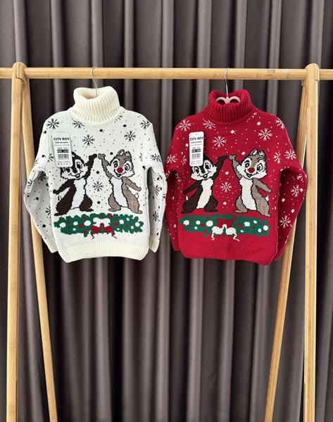 Свитер SunnyTot (2-5) S163 red (зима)