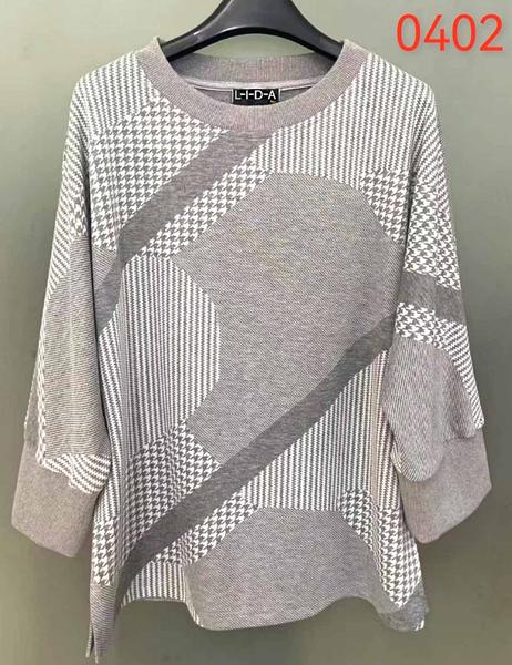 Свитер LIDA (52-62) 0402 l.grey (деми)