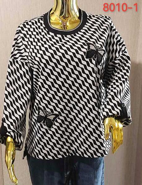 Свитер LIDA (52-62) 8010-1 white-black (деми)