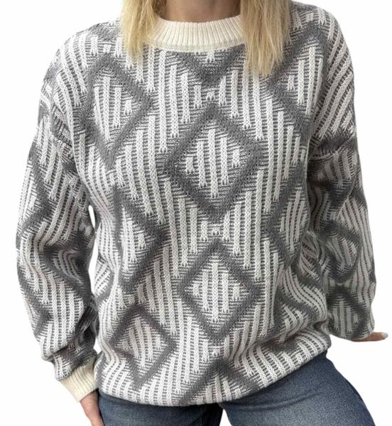 Свитер Elena&Vika (48-56) 25408 grey (зима)