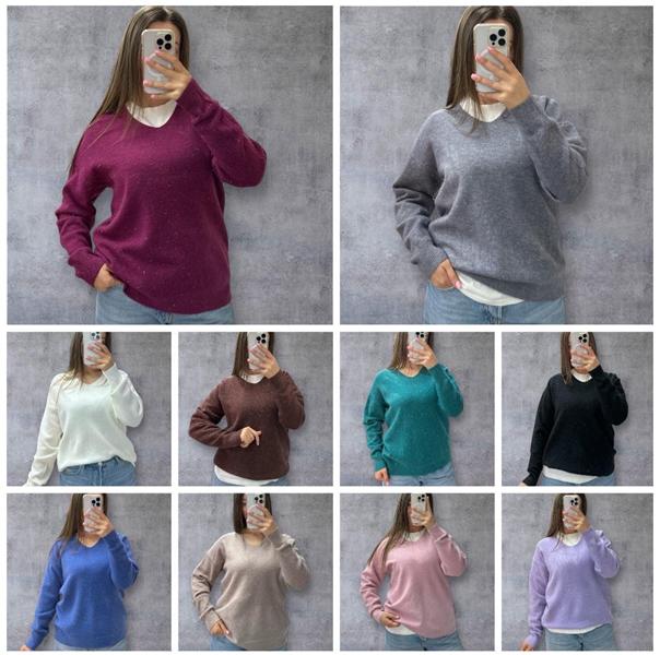 Свитер Elena&Vika (46-52) 25515 grey (зима)