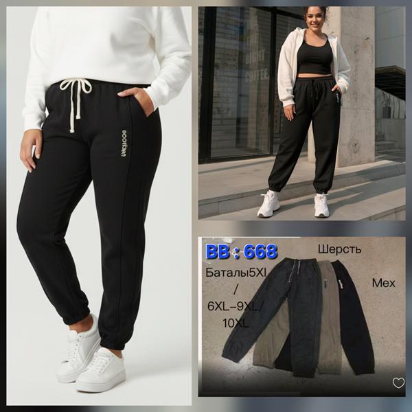 Штаны спорт Hoan (3XL-7XL) BB680 mix (зима)