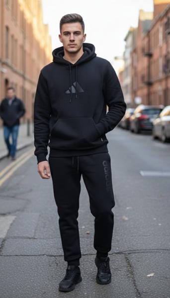 Костюм спорт Delviago (48-54) DL523 black (зима)