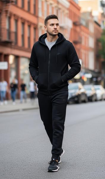 Костюм спорт Delviago (46-54) DL577 black (зима)