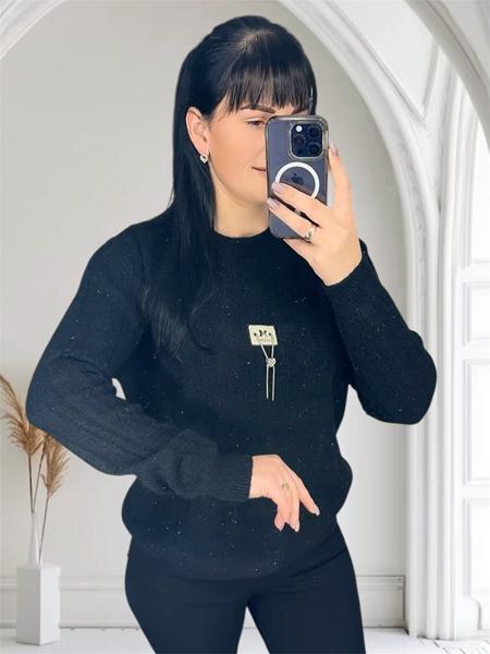 Свитер LeVisha (46-50) 25415 black (зима)