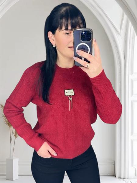 Свитер LeVisha (46-50) 25415 wine (зима)