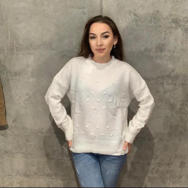 Свитер Modnulya (one size) 1909 white (зима)