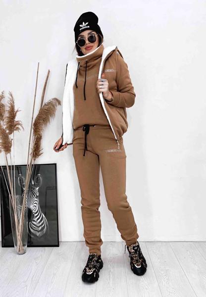 Костюм спорт Modnulya (42-48) 229 beige (зима)