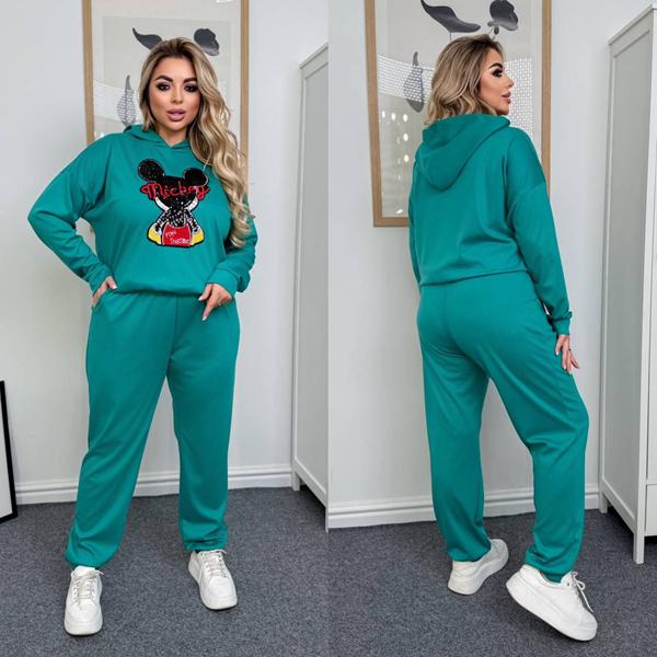 Костюм спорт Modnulya (46-60) 7847-1 green (деми)