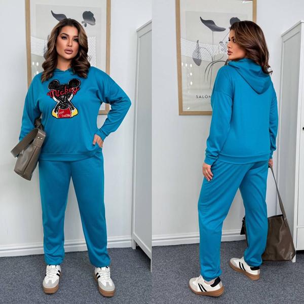 Костюм спорт Modnulya (46-60) 7847-1 l.blue (деми)