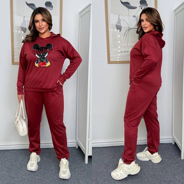 Костюм спорт Modnulya (46-60) 7847-1 wine (деми)