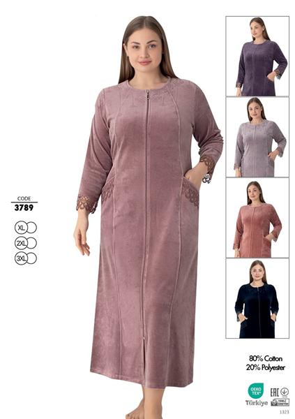 Халат Cotpark (XL-3XL) 3789 purple (деми)