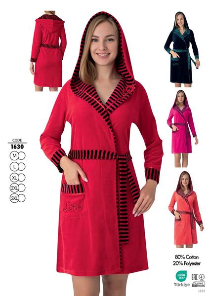 Халат Cotpark (M-3XL) 1610 red (деми)