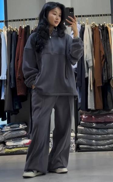 Костюм спорт Femzone (42-58) 1157 grey (зима)