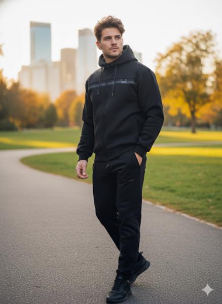 Костюм спорт Vip Stendo (3XL-5XL) VS1682 black (зима)