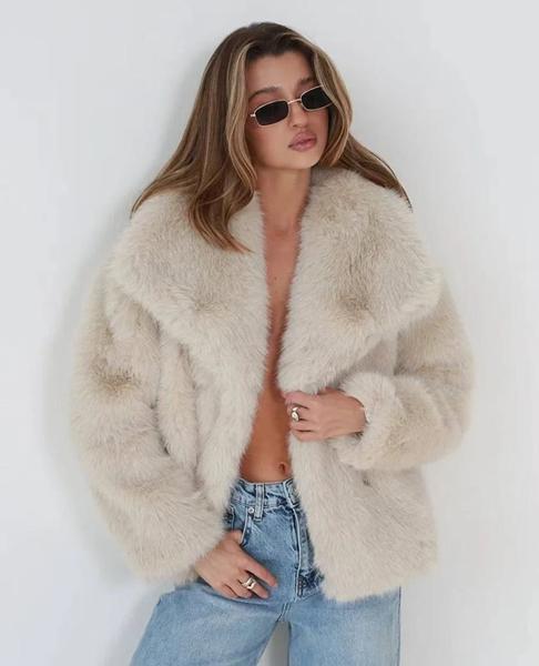 Шуба Modnulya (S-L) 811-10 beige (зима)