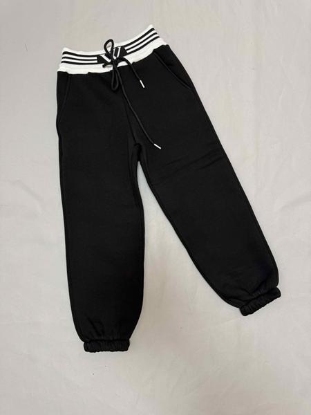 Штаны спорт Bright Harmony (122-152) B889 black-white (зима)