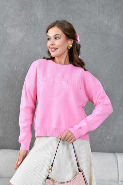 Свитер Lora (one size) LR849 pink (зима)