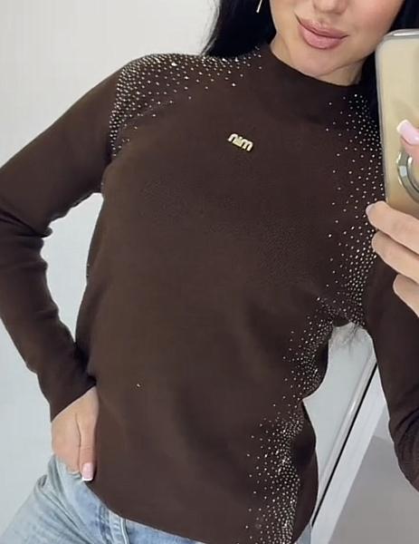 Свитер Lora (42-48) LR875 brown (зима)