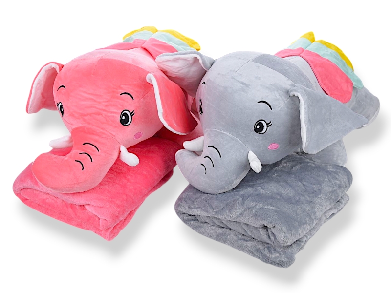 Плед Obuv OK2 (120*160) 7502 mix, Слон 55х25, плед 160х120 (деми)