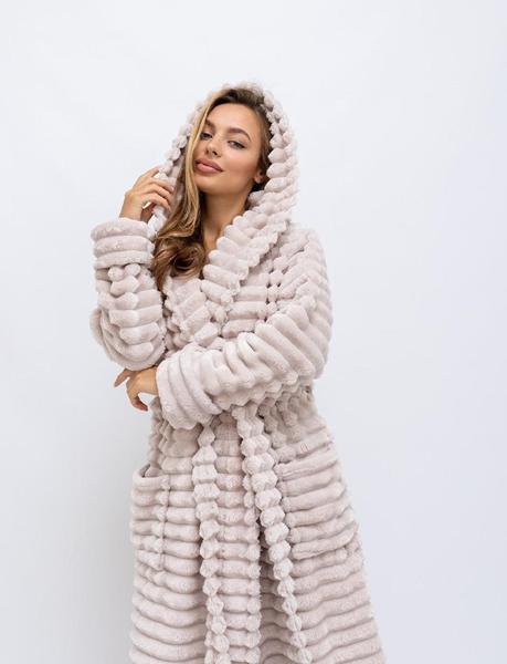 Халат Cotpark (M-2XL) C4 beige (зима)