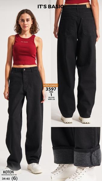 Джинсы Jeans Style (34-42) 3597-1 black (зима)