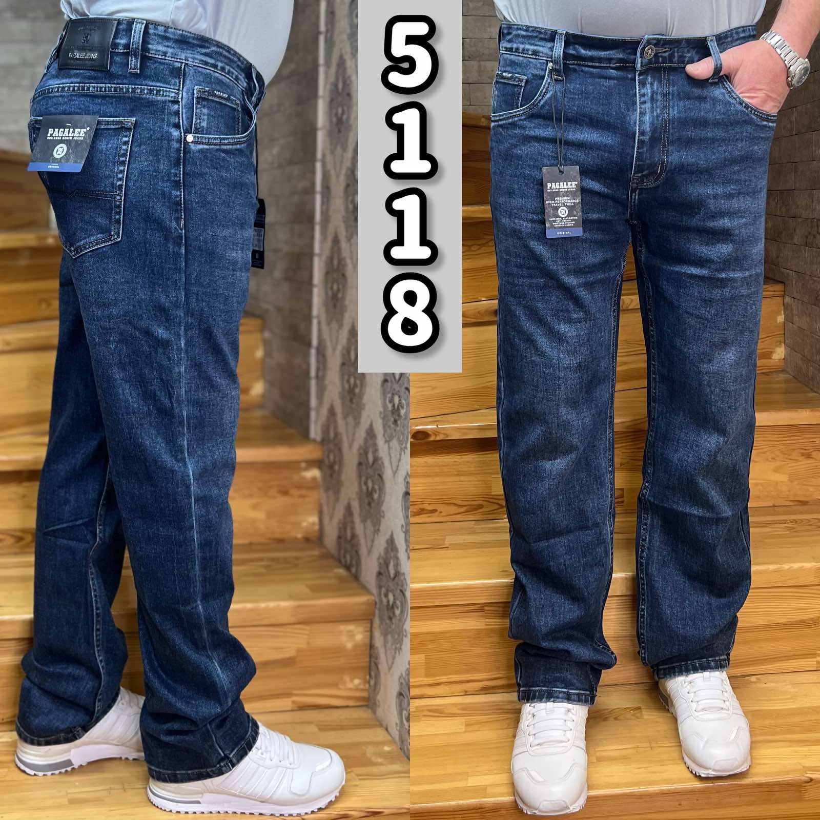 Джинсы God Baron (32-38) 8118 blue (деми)