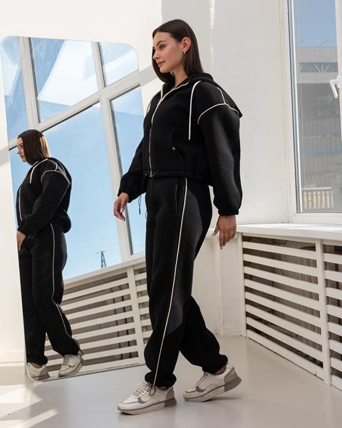 Костюм спорт AZNA (S-XL) ДЗ120 black (зима)