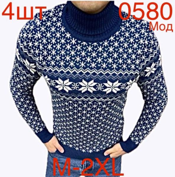 Свитер Надийка (M-2XL) ND437-0580 navy (зима)