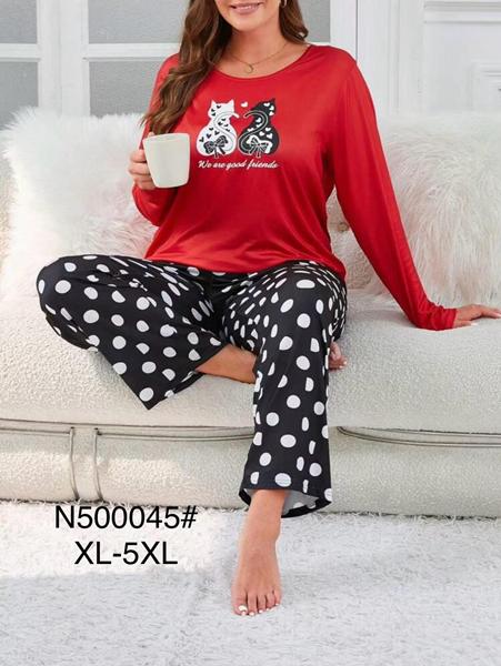 Пижама Brilliant (XL-5XL) B500045 red (деми)