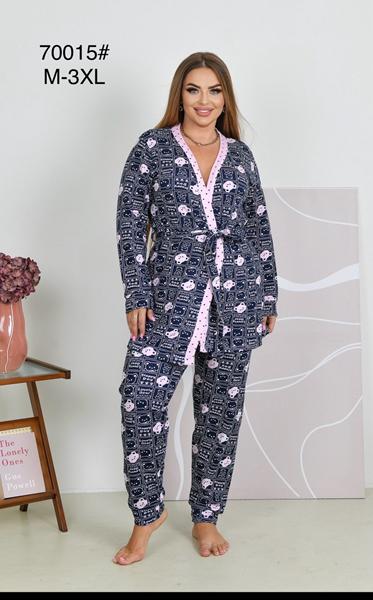 Пижама Brilliant (M-3XL) B70015-1 black (зима)