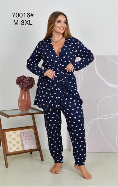 Пижама Brilliant (M-3XL) B70016-1 navy (зима)