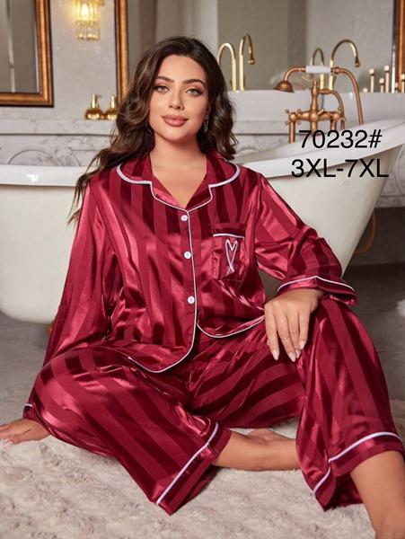 Пижама Brilliant (3XL-7XL) B70232 red (деми)