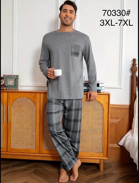 Пижама Brilliant (3XL-7XL) B70330 grey (деми)