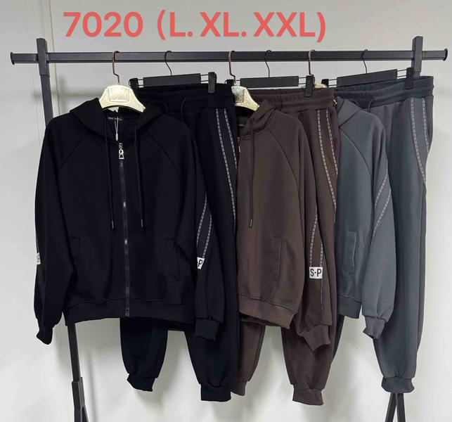 Костюм спорт Saint Wish (L-2XL) 7020 black (деми)